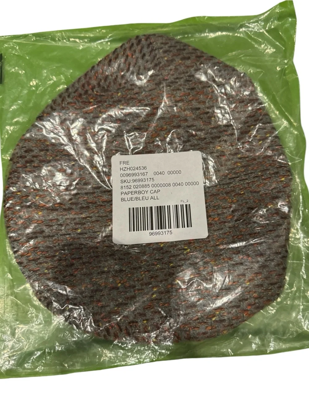 Free People Tweed Paperboy Cap in Multicolor BNWT